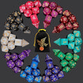QMay DND Dice Set 10x7 (70 Pieces) Polyhedral Dice for Dungeons and Dragons D&D RPG MTG Role Playing Games with 1 Drawstring Bag