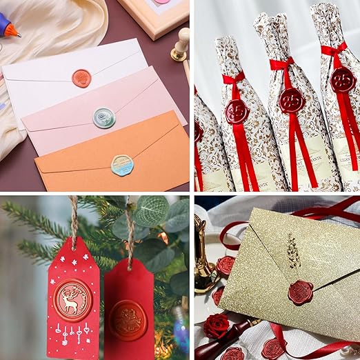 Pearl White Sealing Wax Sticks, WASOHLING 20Pcs Glue Gun Wax Seal Sticks for Wax Seal Stamp, White Wax Seals for Christmas Wedding Invitation Envelope Letter Seals, Craft Adhesive (Mini Size)