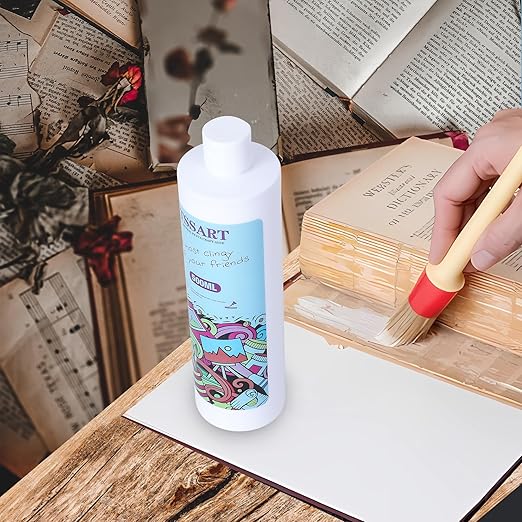 Neutral pH Craft Glue - 16.9floz Acid-Free PVA Formula Water Soluble Glue, Dries Clear and Flexible - Ideal for Arts, Paper, Photography, Scrapbooking and Book Binding - Flip Cap