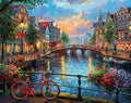 Moohue 14ct Counted Stamped Cross Stitch Kits for Adults City Printed Cross Stitch Patterns Art Crafts Cross Stitch Supplies (Beautiful City)
