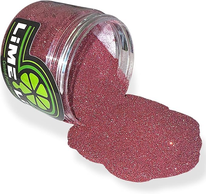 LiME LiNE Sprayable Metal Flake Paint Additive: Solvent Resistant Glitter for Automotive Custom Painting (PINK)