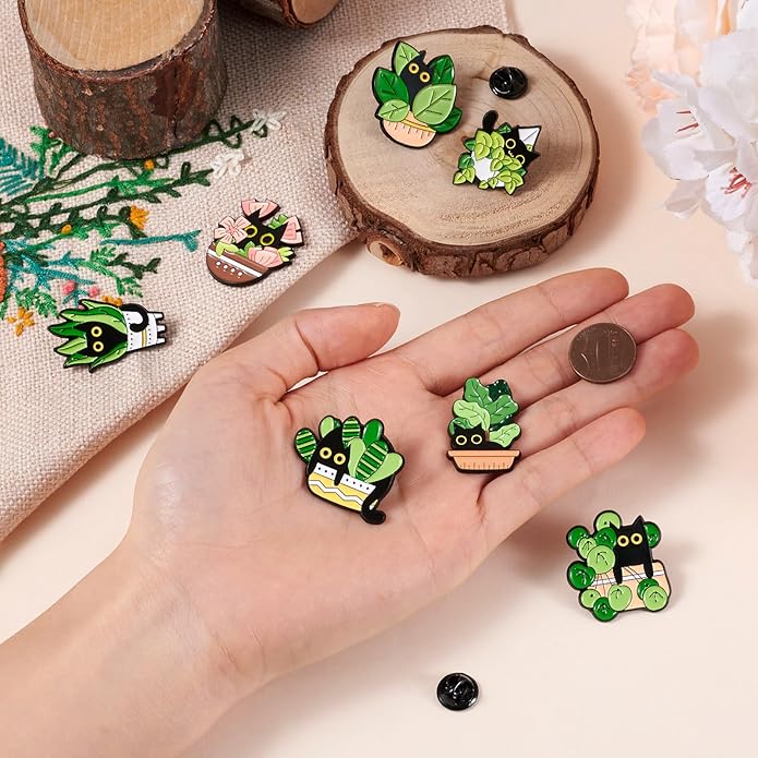 Mixed Enamel Pins for Backpacks, Beadthoven Cute Enamel Brooch Pins Set, Funny Backpack Pins, Aesthetic Lapel Badge Pins Bulk for DIY Clothes Accessories Holiday Gifts
