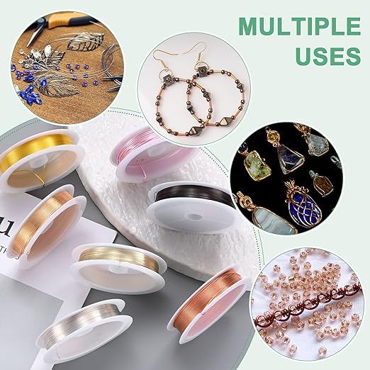 0.3 mm/28 Gauge Copper Wire for Jewelry Making, 49.2FT Copper Beading Craft Wire for Jewelry/Weaving/DIY Crafting/Planting, Color-Retaining [15M, Bright Silver]