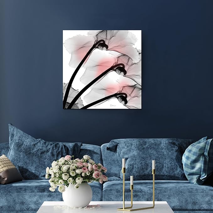 Empire Art Direct Frameless Free Floating Tempered Glass Panel Graphic Wall Art Ready to Hang, 24" x 24", Coral Luster Clycamen