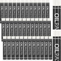 Geyoga 36 Pcs Soft Oil Pastels Bulk Artists Oil Crayons Single Color Creamy Pastels for Art Painting Drawing Blending for Back to School First Day of School Kids Students Artists(White)