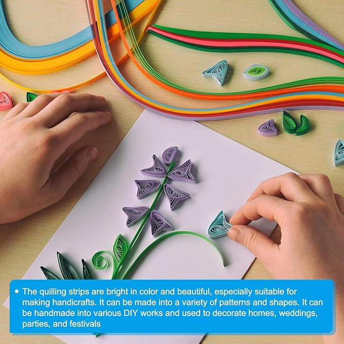 PATIKIL Quilling Strips Paper 600pcs 1.5mm 39cm Origami Paper Quilling Kits for Art DIY Hand Craft Christmas, Lemon Yellow