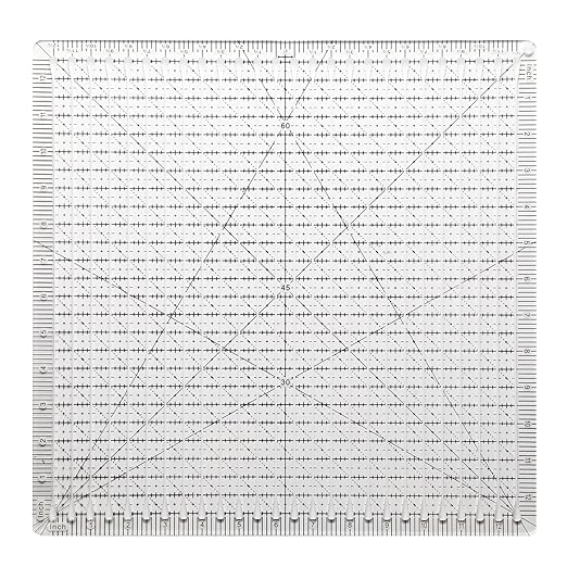 Quilting Ruler, 12.5 x 12.5 Inches, Slotted Design for Precise Fabric Cutting