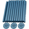 Gray Blue Wax Seal Sticks, ONWINPOR 20pcs Glue Gun Waxs Sealing Sticks for Waxseal Stamp, Wedding Invitations, Mini Waxing Seals Gunsticks Suit to 0.28'' Glue Gun(Gray Blue)