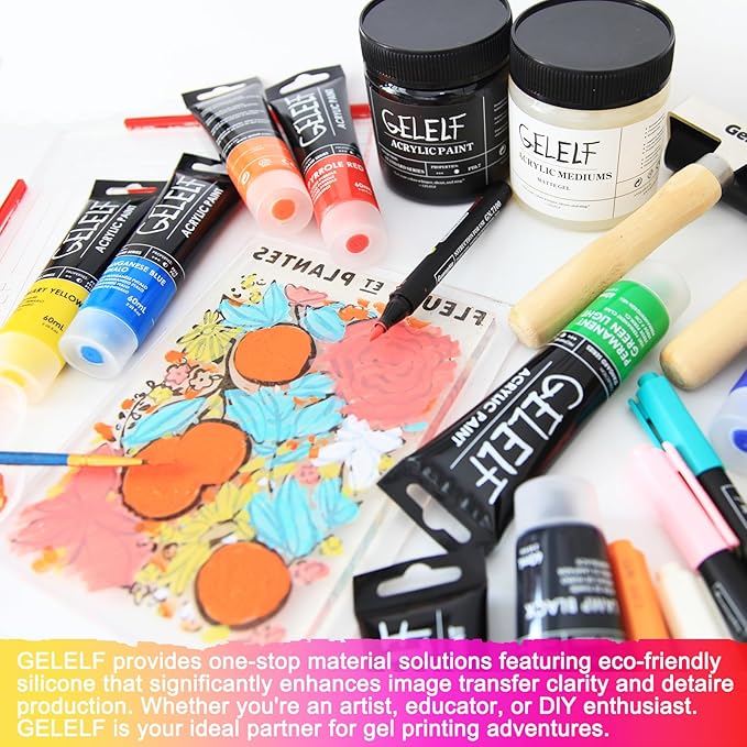 Acrylic Matt Medium, Transparent Acrylic Paint, Professional Matte Gel Medium for Gel Plate Printing Art, 280mL, 9.5-oz