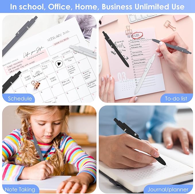 Gel Pens, 11pcs 0.5mm Gel Pens Cute Black Ink Fine Point Pens With Smooth Writing, Quick Dry Pens For Journaling,Teacher Work Desk Accessories Office School Supplies for Men Women Student