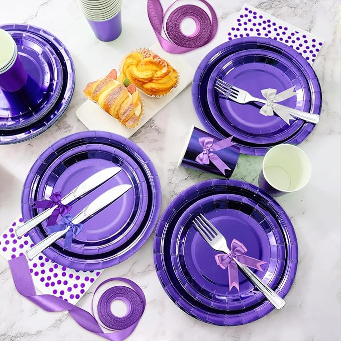 1-1/2 Inch Purple Satin Ribbons for Crafts, 6 Rolls Single-Faced Purple Assorted Ribbons for Gift Wrapping Flower Bouquet Wedding Invitations Bridal Shower Hair Bows Garland Party Decor