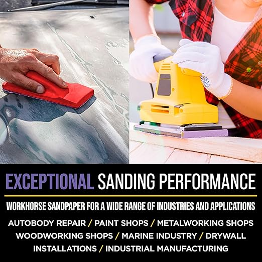 Dura-Gold Premium 1000 Grit PSA Purple Film Ceramic Longboard Sandpaper, 2-3/4" Wide Continuous 20 Yard Roll - Self Adhesive Stickyback for Auto & Wood Air File Long Board Sanders, Hand Sanding Blocks