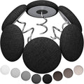 Linen Fabric-Covered Twist Pins - 8 Colors Upholstery Pins & Bed Skirt Pins -Used to Secure Sofa Cushion, Armrest Covers, Furniture & Bed Skir (12, Black)