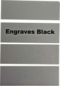 Blank Metal Plates for Laser Engraving - 4 Pack | Aluminum Sheets 0.020" Thick | CO2, Diode, Fiber Laser Compatible | Multiple Sizes & Colors (Silver (engraves black), 1x4.25 inch)