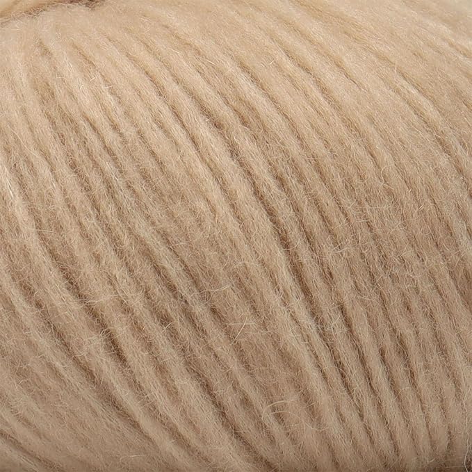 Pullu - Baby Alpaca Merino Wool Yarn Set of 3 Skeins (150 Grams) Worsted Weight - Sourced Directly from Peru - Heavenly Soft and Perfect for Knitting and Crocheting (Almond Latte)