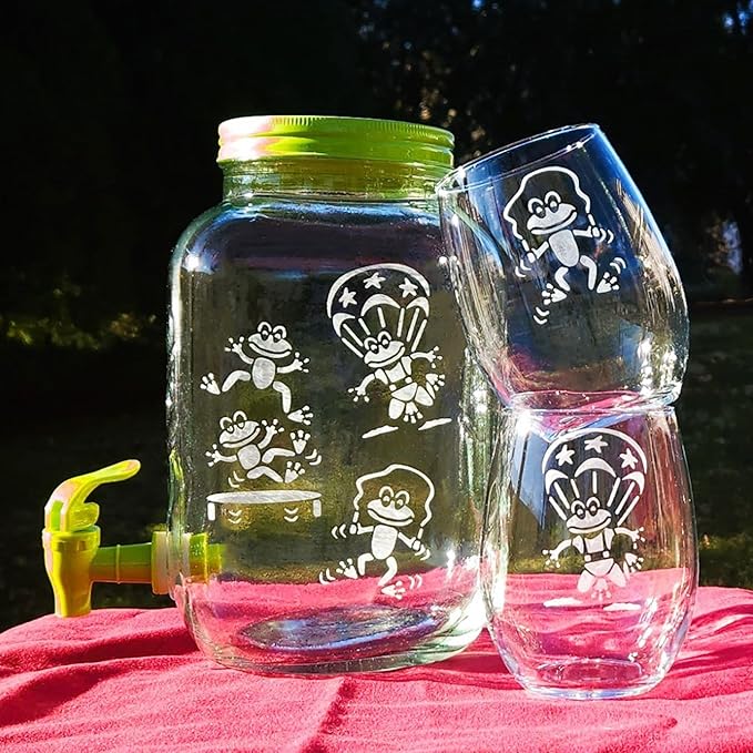 Over'N'Over Reusable Glass Etching Stencils – Durable Self-Stick Designs for Glass, Mirrors, and Ceramics with Armour Etch Cream – 5” x 8” Stencil Sheet - Seaside Paradise