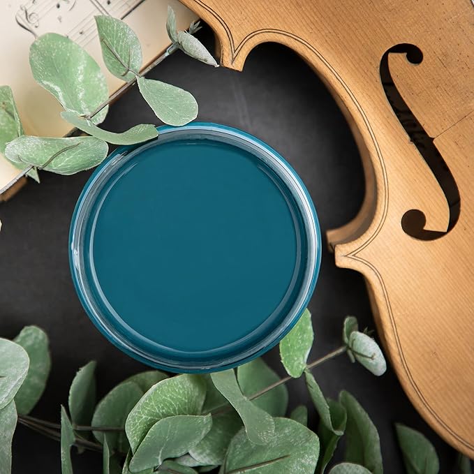 Dixie Belle Paint Company Chalk Finish Furniture Paint - Antebellum Blue (8oz) - Matte Dark Teal Chic Chalk Mineral DIY Furniture Paint