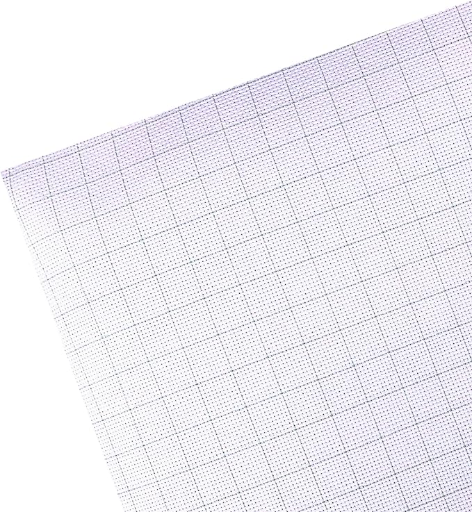 2 Sheets of 14 Count Pre-Gridded Aida Cloth – 28 x 28 Inch White with Green Guidelines Pre-Cut Fabric Squares – Cross Stitch Fabric – 100% Cotton – Ideal for Needlework – The Knotty Unicorn