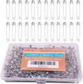 Safety Pins, 1000PCS-1.1Inch Small Safety Pins, Rust-Resistant Nickel Plated Steel, Sharp Edge Safety Pin for Clothes, Sewing, Arts & Craft, 28mm Decorative Safety Pins (Silver), UR-28