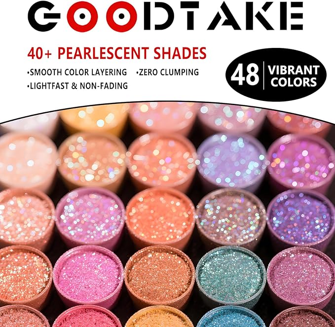 GOODTAKE Blue Mica Powder | Epoxy Resin Color Pigment | Pearlescent Color Pigment | Mica Powder for Resin Epoxy - for Soap Making, Nail Polish, Slime & Candle (Blue, 2 oz)