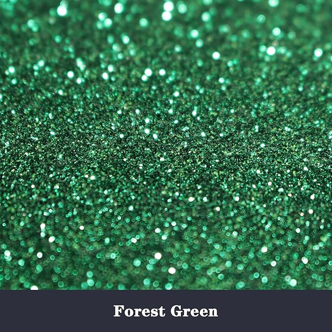 High Capacity 260g Shaker Bottle Package Metalic Fine Glitter,ANGXILIN for Tumbler Jewelry Making,Epoxy Resin DIY Craft,Face Body Nail Art Fine Glitter (Forest Green)