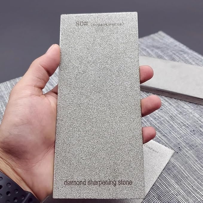 5 Pieces Diamond Sharpening Stone, Diamond Knife Sharpener Plate, Honing Whetstone for Kitchen, Sharpening Dull, Blunt or Tired Edges for Knives and Chisels