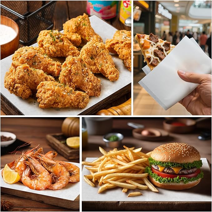 Precut POP UP Deli Paper Sheet Pack of 200, Interfolded Heavy Paper for Food Wrap and Serving (8" x 10-1/2", White）