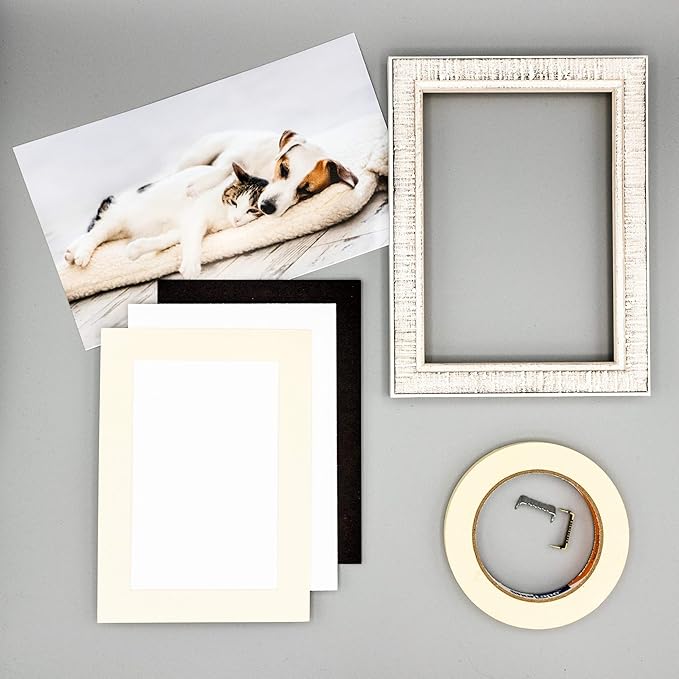 Poster Palooza Pack of TEN 11x14 Mats Bevel Cut for 8.5x11 Photos - Acid Free Cream Precut Matboards For Pictures, Photos, Framing - 4-ply Thickness