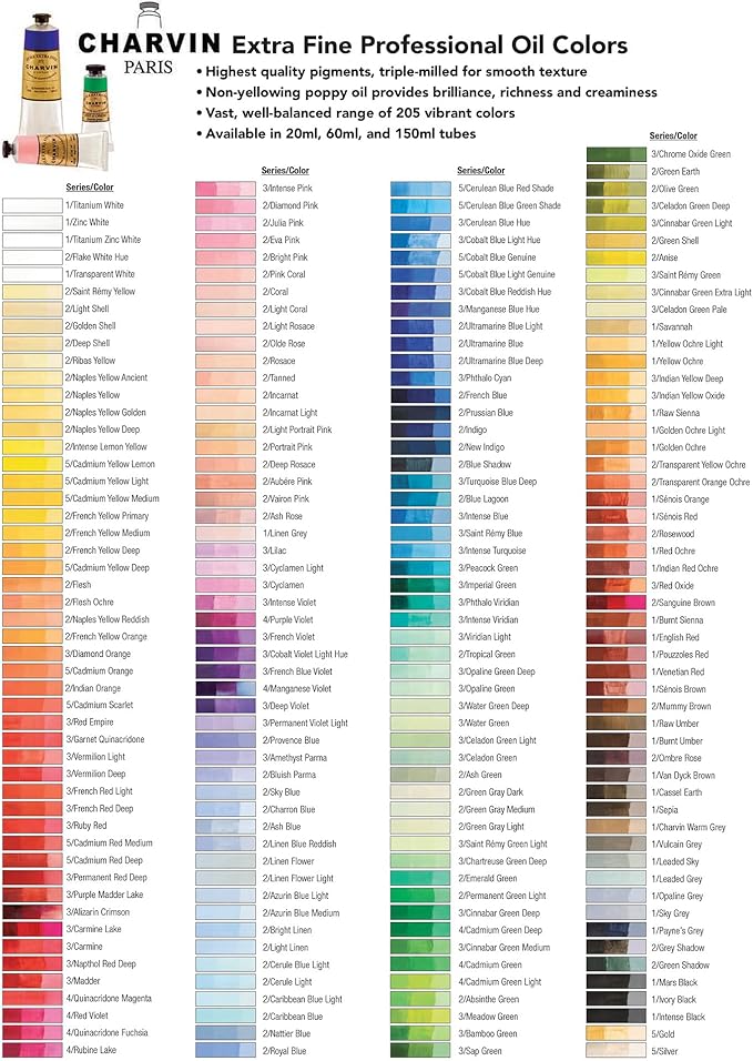 Charvin Extra Fine Oil Paint, Indian Red Ochre 60 mL - Triple-Milled, Rich Texture, Poppy Oil-Based, Light-Fast, Handmade, Archival Quality