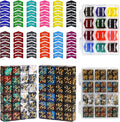 SIXPOINTS 108PCS 12mm MTG Counter Dice +1/+1 Tokens 6 Sided Dice & MTG Keyword Counters Tokens Set for Magic The Gathering, MTG, TCG, Card Games Accessories (4 Color Dices#F + MTG Keyword Counters)