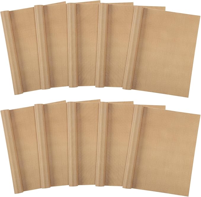Svaldo Teflon Sheets for Heat Press, 10 Pack, 12x16 Heat Press Paper for T Shirts, Hat, Reusable Non Stick PTFE Teflon Sheet, Iron Transfer Paper for Sublimation Machine, Craft & Baking