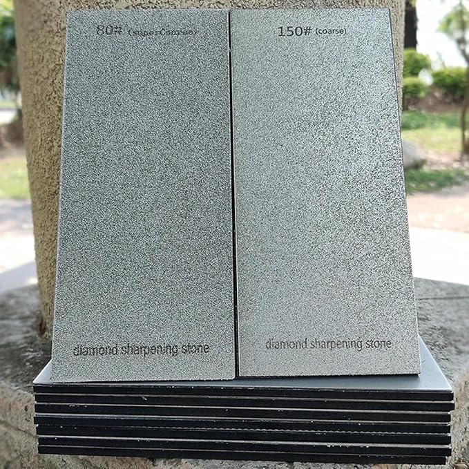 5 Pieces Diamond Sharpening Stone, Diamond Knife Sharpener Plate, Honing Whetstone for Kitchen, Sharpening Dull, Blunt or Tired Edges for Knives and Chisels