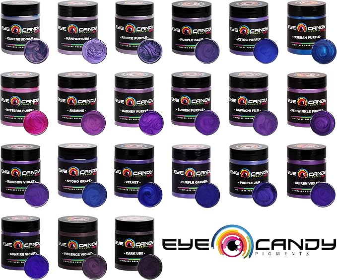 Eye Candy Pigments Premium Purple Mica Powder - Aztec Purple (25gr) - for Epoxy, Resin, Soap, Paint, Woodworking, Acrylic Pouring, Bath Bombs, Fishing Lures - DIY Arts and Crafts Additive