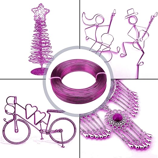 2MM Aluminum Wire - 100 Feet, 12 Gauge, Bendable Anodized Metal for Sculpting, Jewelry Making, Armature Making, Wire Weaving & Wrapping, Crafting