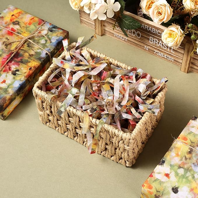60 Sheets Monet Floral Garden Tissue Paper, 20 x 14 Inch Wildflower Monet Garden Patterns Art Wrapping Paper for Spring Birthday Wedding Spring Party Baby Shower Party Supplies