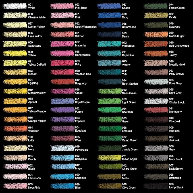 COLOUR BLOCK Soft Pastels for Artists - 80 Colors Square Chalk Soft Pastels Art Set in CARBON Box - Vibrant Pigments Art Kit for Painting, Drawing, Sketching, Hobbyists, Students and Kids