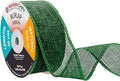 Mandala Crafts Green Burlap Ribbon 1.5 Inches Wide Jute Ribbons for Crafts - 20 Yds Roll Rustic Burlap Wrap Trim Ribbons for Wreaths Bows Wedding Party Decoration
