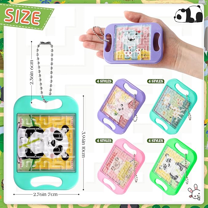 Maze Puzzle Keychain Cubes Bulk Christmas Maze Game Puzzles Keychain Cubes Handheld Brain Teaser Puzzle Party Favors for Kids Students Christmas Stocking Stuffer Gifts
