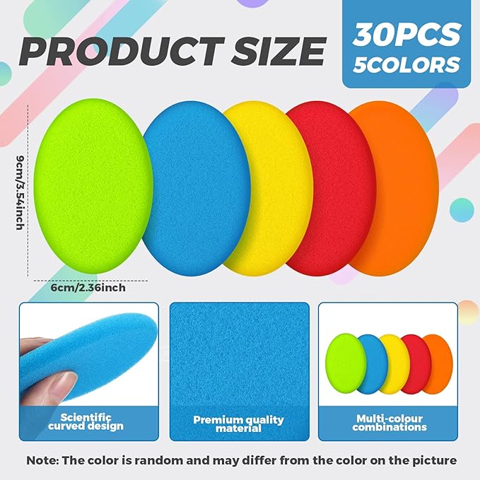 Jexine 30 Pieces Pottery Sponge for Clay Ceramics Pottery Clay Sponge Cleanup and Shaping Mud Tool Supplies for All Ceramic Artists