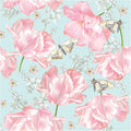 20-ct 13x13 Flowers Paper Luncheon Decoupage Napkins, 3-Ply Servilletas Printed Flower Pink Tulips Cocktail Napkin for Art, Dinner and Party, Disposable Napkins Decor