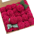 Ling's moment Dahlia Foam Artificial Real Touch Faux Fake Flowers for Home Decor Graduation Baby Shower Decorations Outdoors Party Favors Wedding Gifts Centerpieces Arrangements 25pcs (Hot Pink)