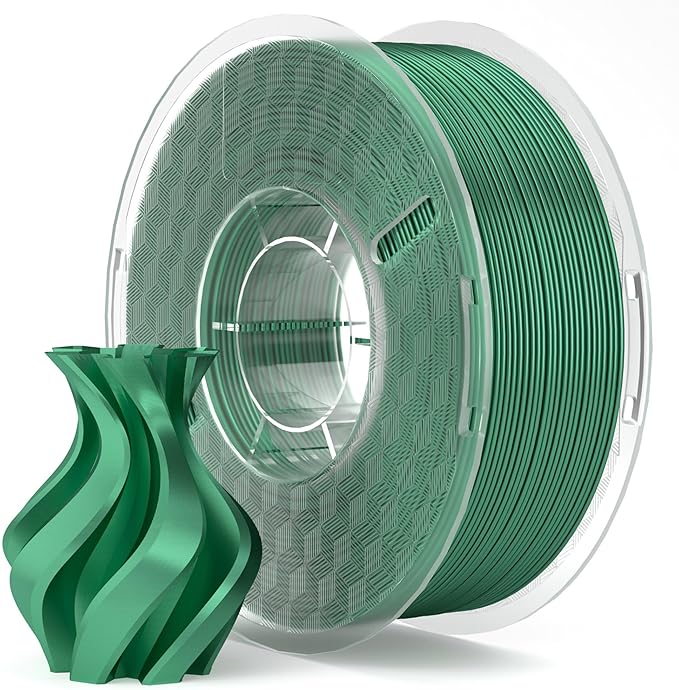 ELEGOO Silk PLA Filament 1.75mm Holly Green 1KG, 3D Printer Filament Dimensional Accuracy +/- 0.02mm, 1kg Spool(2.2lbs) Fits for Most FDM 3D Printers