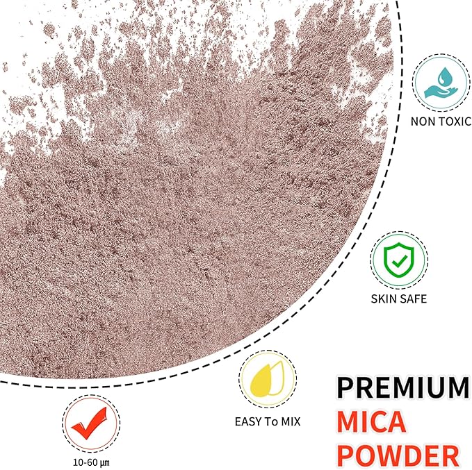 Mica Powder - 100g Mica Powder for Epoxy Resin - Metallic Color Pigment for Resin, Soap, Bath Bombs, Eye Shadow, Nails, DIY Crafting Projects etc. (Coffee)