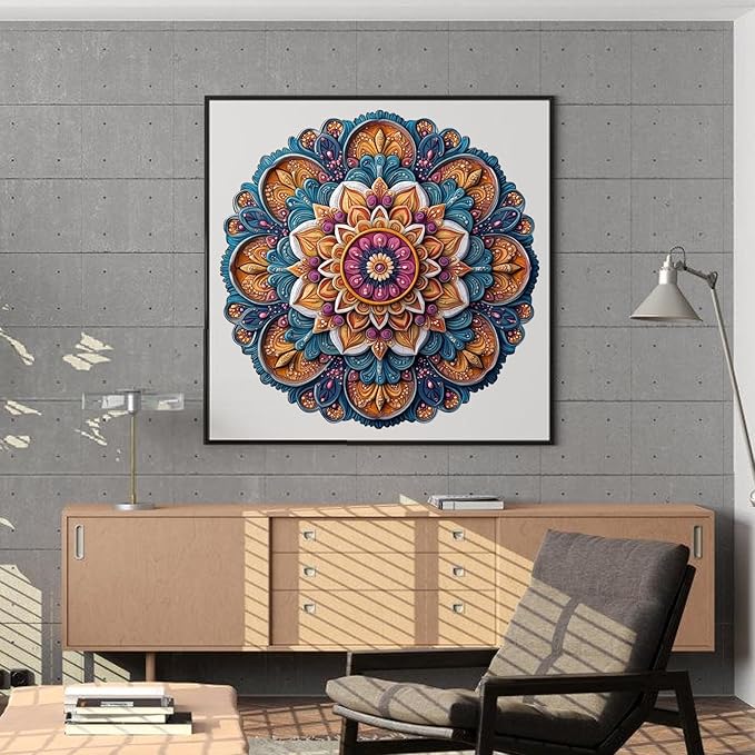 Wooden Jigsaw Puzzles, Mandela Wooden Puzzles for Adults 200 Pcs, 11.4'' x 11.4'' Luxurious Shaped Wood Puzzle, Beautiful Package, Best Gift for Adults and Kids, Family Game