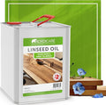 Nordicare 100% Pure & Natural Linseed Oil - Food-Safe for Wood Furniture - Enhances Original Wood Structure - Made in Denmark 84.5oz