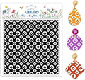 CHGCRAFT Circle Square Polymer Clay Texture Sheets Geometric Silicone Texture Stamp Clay Texture Mat Modeling Pattern Pad Sheets for Jewelry and Earrings Tools, 5.5x5.5 inch