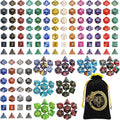 CiaraQ DND Dice Sets - 26 X 7 Polyhedral Dice (182pcs) with a Large Drawstring Bag Great for Dungeons and Dragons, Role Playing Table Game.