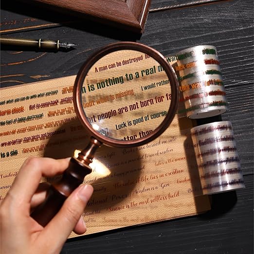 6PCS Sentence PET Tapes, Aesthetic Pre-Cut Ephemera for Journaling, Scrapbooking, and Junk Journals, with Decorative Clip