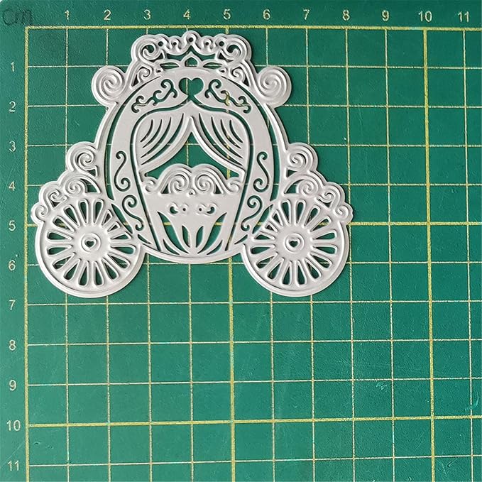 Cutting Dies Metal Stencils Scrapbooking Tools DIY Embossing Template for Paper Card Making Album Arts Crafts Supplies (Fairy carriage-8x6.8cm)