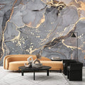 AFZEVEB-Gray and Gold Marble Wallpaper Wall murals for Bedroom 159"x107"(Not Peel and Stick)